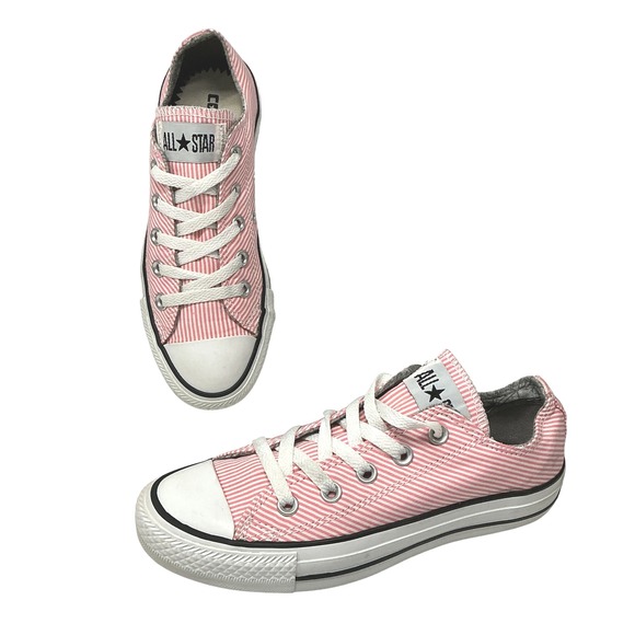 Converse Shoes - Converse All Star Pink White Stripe Low Top Sneakers Shoes Womens Size 6 Y2K